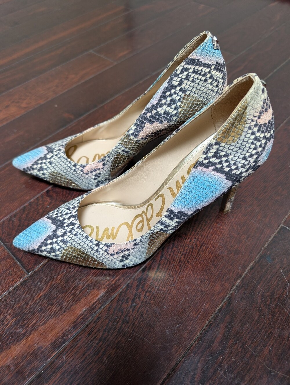 Sam Edelman Hazel Snake Pump - Blue - Picture 2 of 9